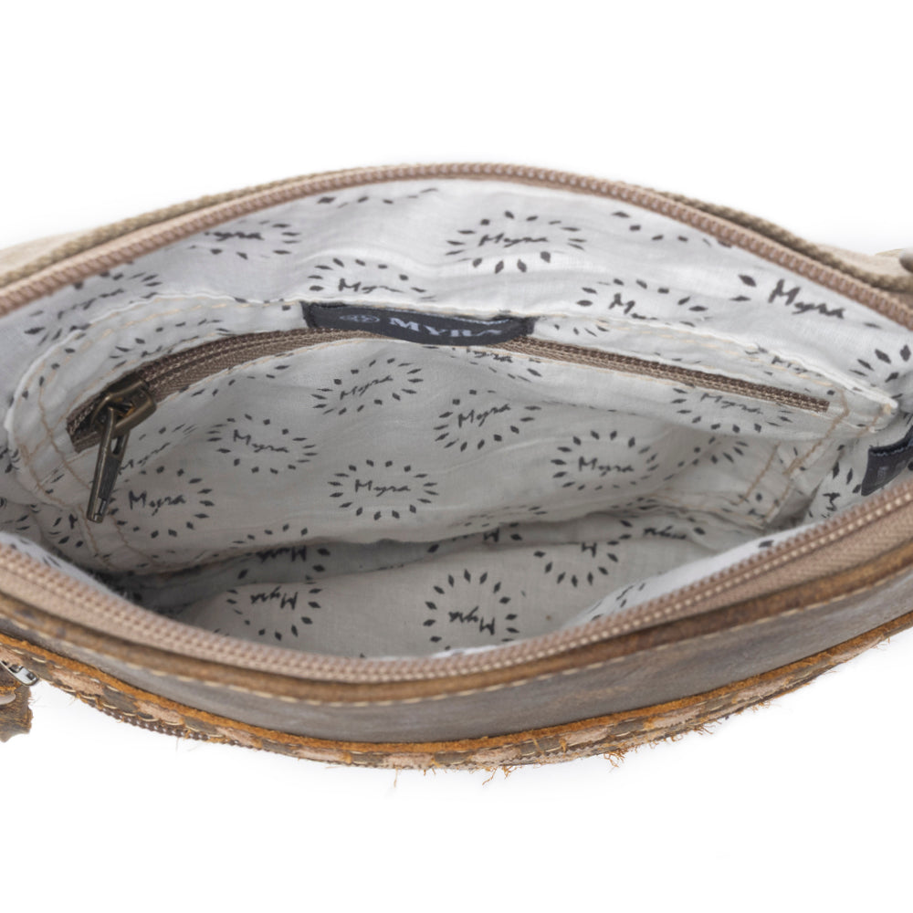 Myra Sand Weaver Small Crossbody Bag