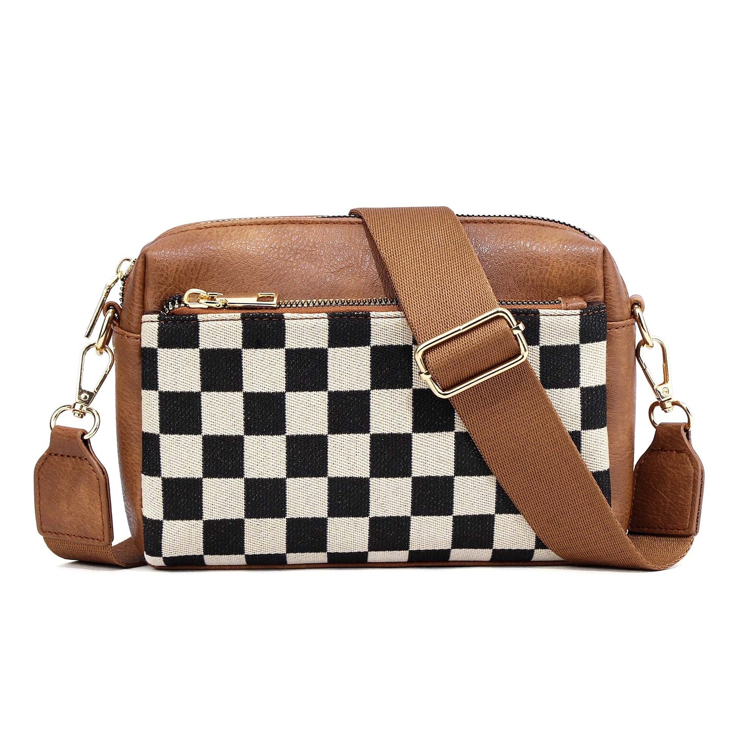 Jessie Mixed Media Crossbody Bag