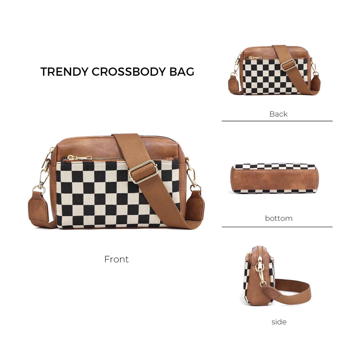 Jessie Mixed Media Crossbody Bag