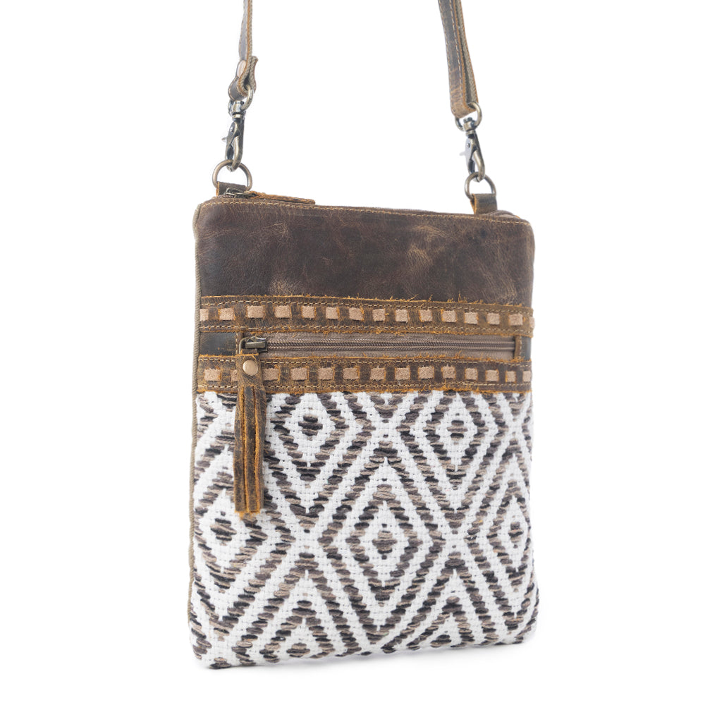 Myra Sand Weaver Small Crossbody Bag