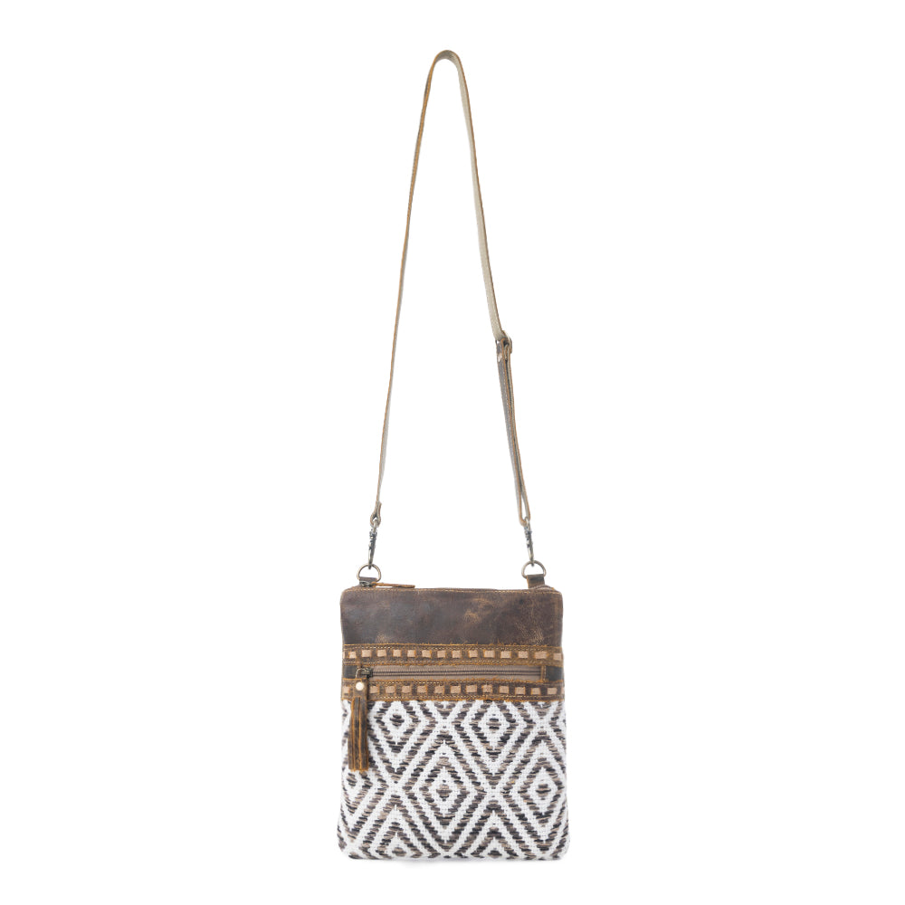 Myra Sand Weaver Small Crossbody Bag