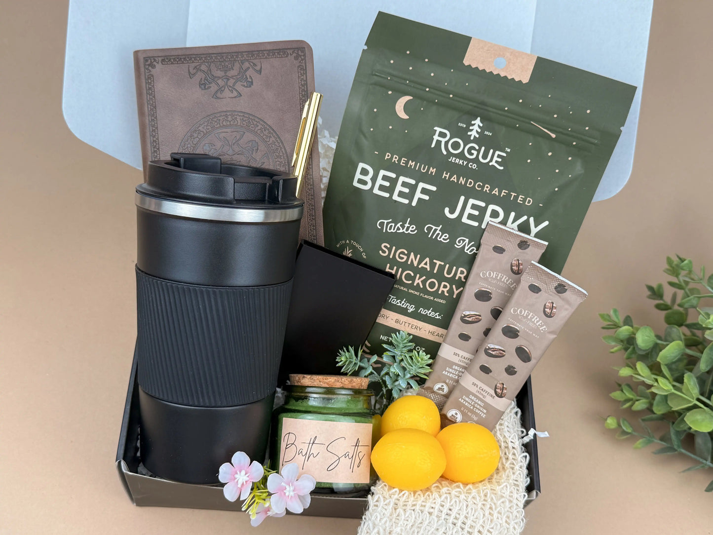Father’s Day Gift Basket for Men – Insulated Tumbler & Journal Set | Executive Gift Box for Him, Birthday & Appreciation Gift